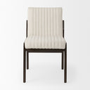 Tahoe Cream Fabric and Black-Brown Wood Dining Chair - Default Title