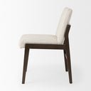 Tahoe Cream Fabric and Black-Brown Wood Dining Chair - Default Title