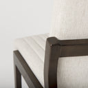 Tahoe Cream Fabric and Black-Brown Wood Dining Chair - Default Title