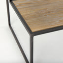 Ronin 22H Square 2-Tier Wood w Black Metal Accent Table - Default Title
