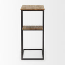 Ronin 25H Rectangle 2-Tier Wood w Black Metal Accent Table - Default Title
