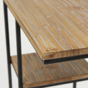 Ronin 25H Rectangle 2-Tier Wood w Black Metal Accent Table - Default Title