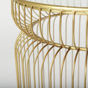 Shani Set of 2 Round Gold Metal w Glass Accent Tables - Default Title