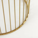 Shani Set of 2 Round Gold Metal w Glass Accent Tables - Default Title