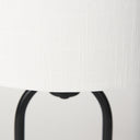 Sarah 150L x 100W x 222H Arched Black Metal WMarble Cube and White Shade Table Lamp - Default Title