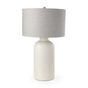 Cato 200L x 200W x 335H Cream Base WWhite Shade Table Lamp - Default Title