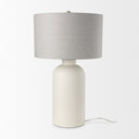 Cato 200L x 200W x 335H Cream Base WWhite Shade Table Lamp - Default Title