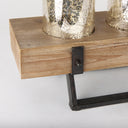 Benk Wood and Black Metal Five Cup Candle Holder - Default Title
