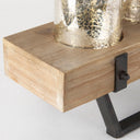 Benk Wood and Black Metal Five Cup Candle Holder - Default Title
