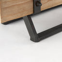 Benk Wood and Black Metal Five Cup Candle Holder - Default Title