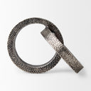 Rafiki Two Blackened Silver Hammered Finish Metal Conjoined Circles - Default Title