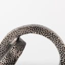 Rafiki Two Blackened Silver Hammered Finish Metal Conjoined Circles - Default Title