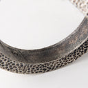 Rafiki Two Blackened Silver Hammered Finish Metal Conjoined Circles - Default Title