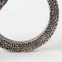 Rafiki Two Blackened Silver Hammered Finish Metal Conjoined Circles - Default Title