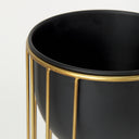 Danica Set of 2 Matte Black Metal Plant Stands - Default Title