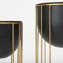 Danica Set of 2 Matte Black Metal Plant Stands - Default Title