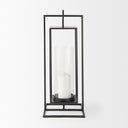 Albus I Large Black Metal Rectangular Table Candle Holder - Default Title
