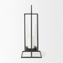 Albus I Large Black Metal Rectangular Table Candle Holder - Default Title