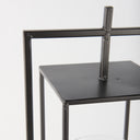 Albus I Large Black Metal Rectangular Table Candle Holder - Default Title