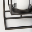 Albus I Large Black Metal Rectangular Table Candle Holder - Default Title