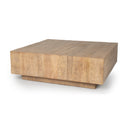 Hayden Light Brown Wood Square Coffee Table - Default Title