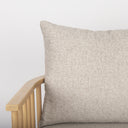 Kopari Beige Fabric WLight Brown Wood Accent Chair - Default Title