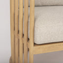 Kopari Beige Fabric WLight Brown Wood Accent Chair - Default Title