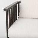 Kopari 301L x 305W x 372H White Boucle Fabric WDark Brown Wood Accent Chair - Default Title