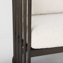 Kopari 301L x 305W x 372H White Boucle Fabric WDark Brown Wood Accent Chair - Default Title