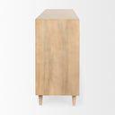 Tucker Light Brown Wood w Carved Arch Pattern 4 Door Sideboard - Default Title