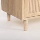 Tucker Light Brown Wood w Carved Arch Pattern 4 Door Sideboard - Default Title