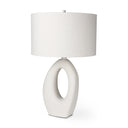 Tao 200L x 200W x 330H Cream Base WWhite Shade Table Lamp - Default Title