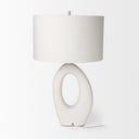 Tao 200L x 200W x 330H Cream Base WWhite Shade Table Lamp - Default Title