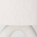 Tao 200L x 200W x 330H Cream Base WWhite Shade Table Lamp - Default Title