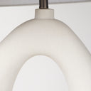 Tao 200L x 200W x 330H Cream Base WWhite Shade Table Lamp - Default Title