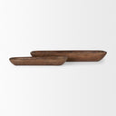 Athena Set of 2 Extra Large Medium Brown Reclaimed Wood Trays - Default Title