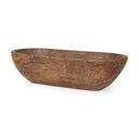 Athena Extra Large Oblong Medium Brown Reclaimed Wood Bowl - Default Title