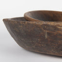 Nikita Set of 2 Large Medium Brown Reclaimed Wood Bowls - Default Title