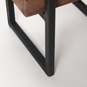 Jadine Set of 2 Medium Brown Wood w Black Metal Rectangle Frames - Default Title