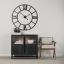 Sloan Black Wood WBlack Metal Frame Accent Cabinet - Default Title