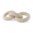 Alize Cotton Rope Wrapped Solid Wood Circular Chain Link Decorative Object - Default Title