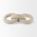 Alize Cotton Rope Wrapped Solid Wood Circular Chain Link Decorative Object - Default Title