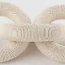 Alize Cotton Rope Wrapped Solid Wood Circular Chain Link Decorative Object - Default Title