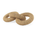 Alize Jute Wrapped Solid Wood Circular Chain Link Decorative Object - Default Title