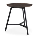 Todd Dark Brown Wood W Metal Legs Side Table - Default Title