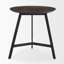 Todd Dark Brown Wood W Metal Legs Side Table - Default Title