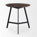 Todd Dark Brown Wood W Metal Legs Side Table - Default Title