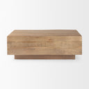Hayden Light Brown Wood Rectangular Coffee Table - Default Title