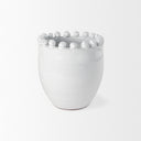Basin Small Off-White Glazed Vase - Default Title