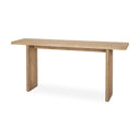 Grier 65 Light Brown Solid Wood w Cane Console Table - Default Title